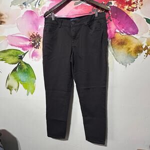 Democracy Womens Size 12 Waist Elastic Ab Solution Brown Pull On Jeans Comfort